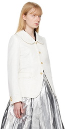 Black Comme des Garçons White Pocket Blazer