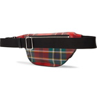 Alexander McQueen - Checked Leather Belt Bag - Red