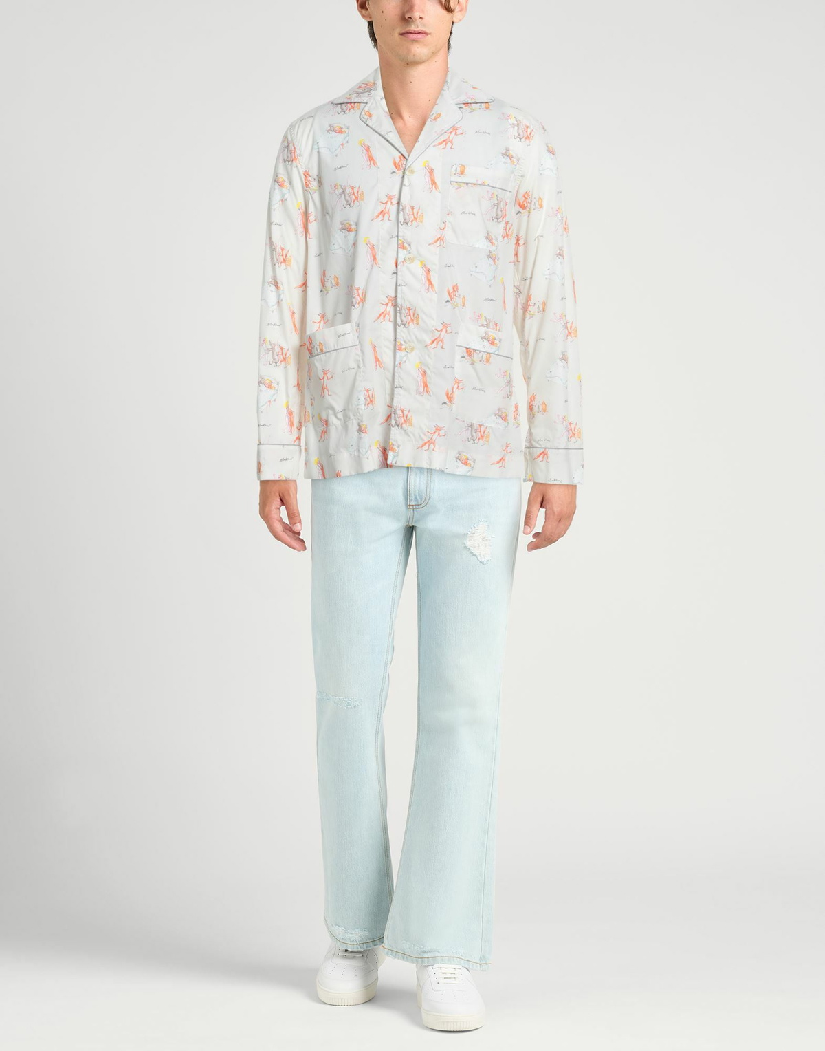 Maison Kitsuné Mens Shirt in Off white