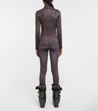 Jet Set Leopard-print mockneck ski top