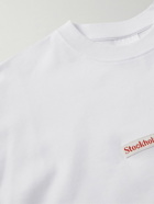 Stockholm Surfboard Club - Kil Logo-Appliquéd Organic Cotton-Jersey T-Shirt - White