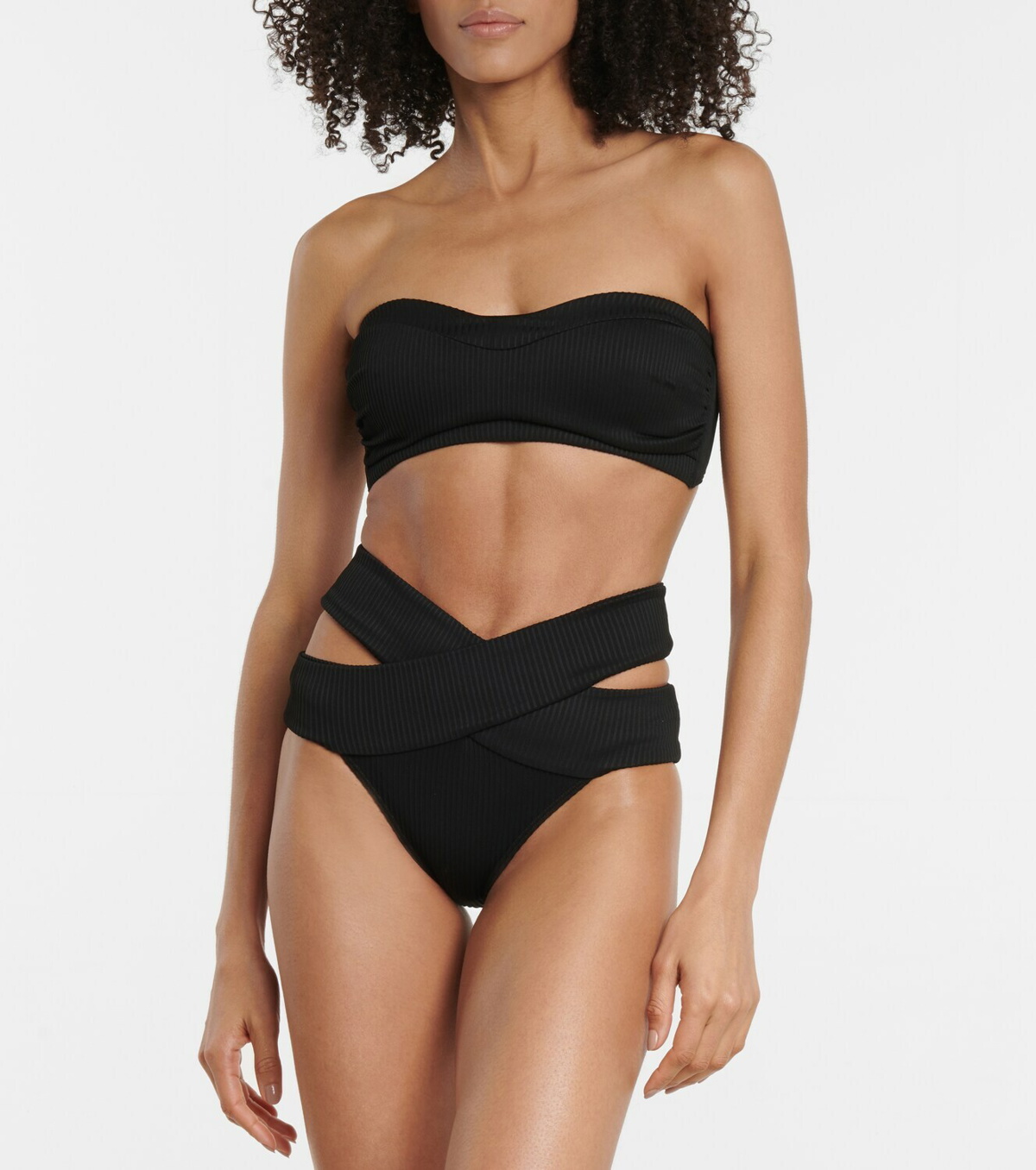 Black High Waisted Seamless Bikini Bottom – Xandra Swimwear