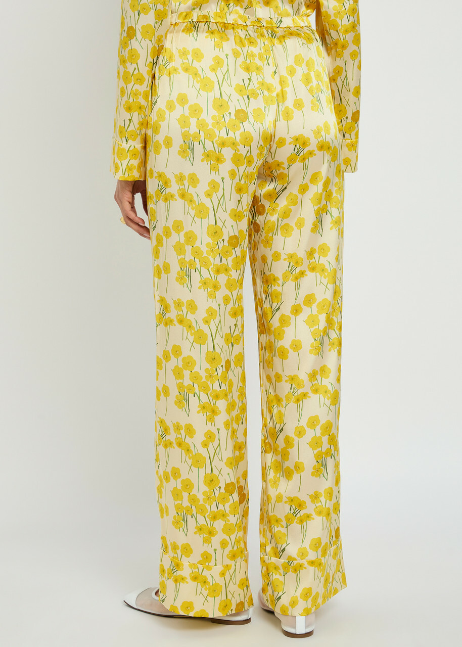 Bernadette Louis Floral-print Stretch-silk Pyjama Trousers Multi Print