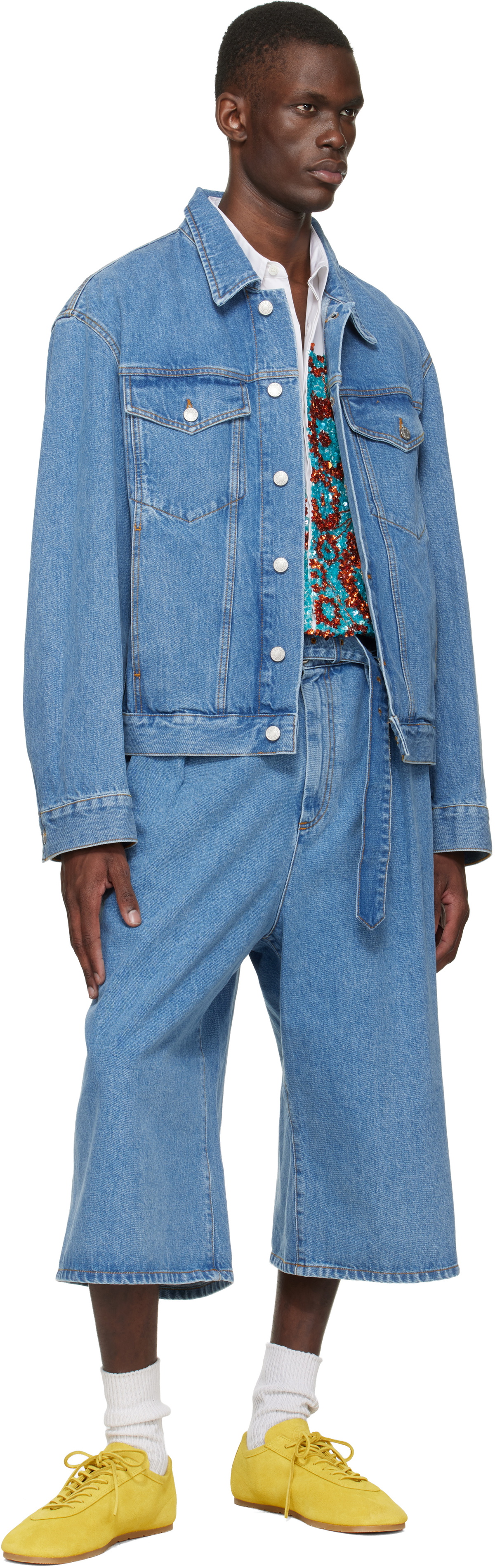 Dries Van Noten Blue Flap Pocket Denim Jacket