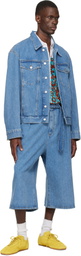 Dries Van Noten Blue Flap Pocket Denim Jacket