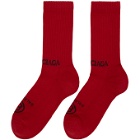 Balenciaga Red Logo Socks