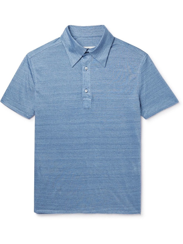 Photo: Giuliva Heritage - Enzo Cotton-Jersey Polo Shirt - Blue