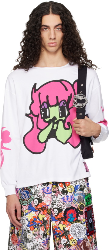 Photo: Chopova Lowena White Bashful Oversized Jersey T-shirt