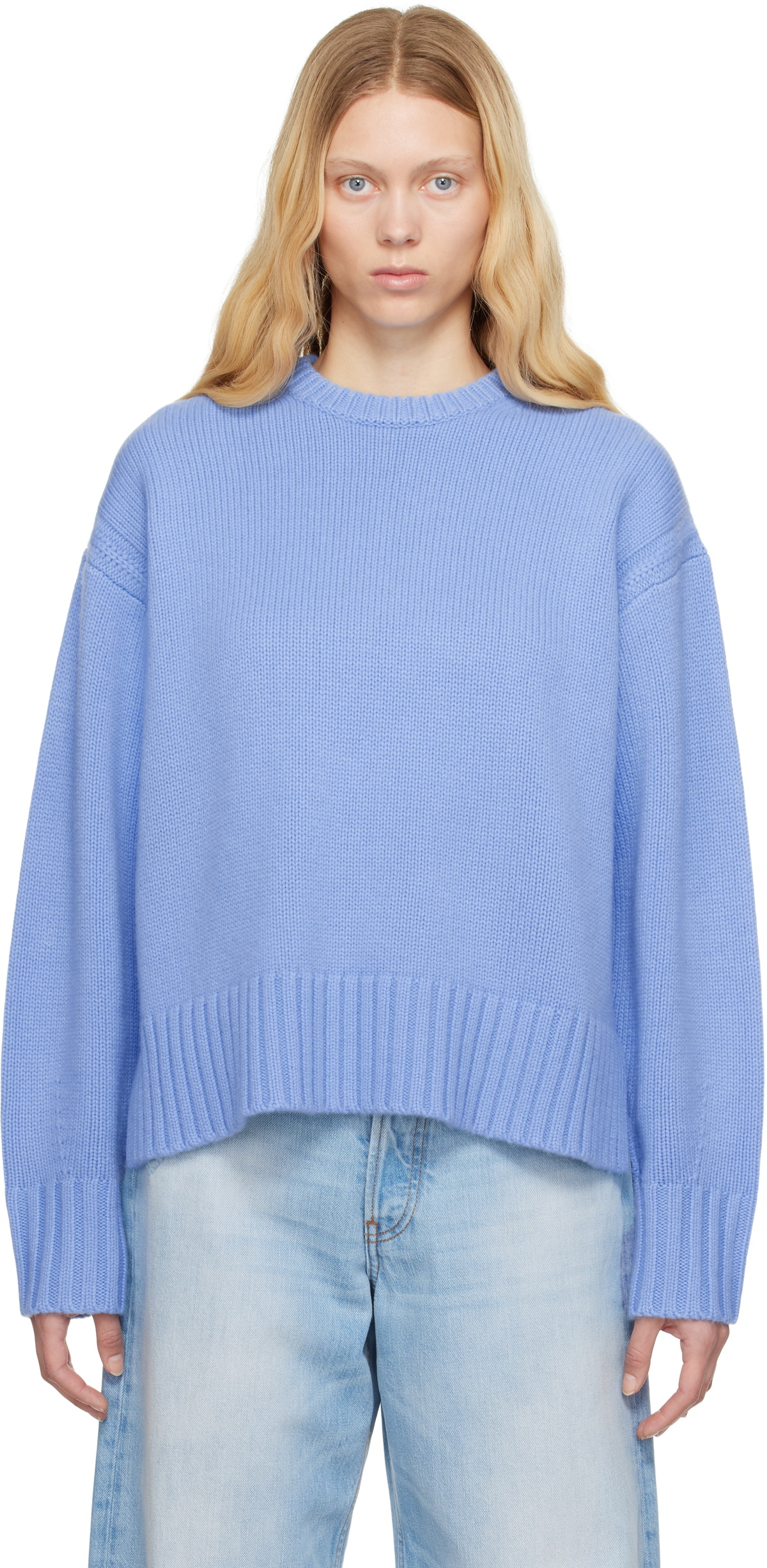 Guest in Residence Blue Cozy Crew Sweater