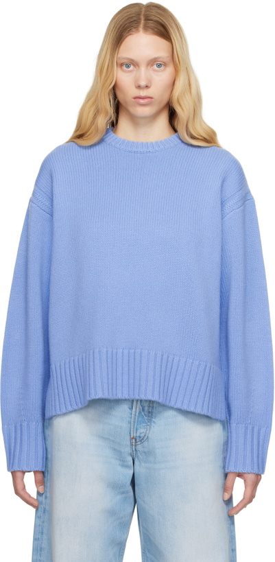Photo: Guest in Residence Blue Cozy Crew Sweater