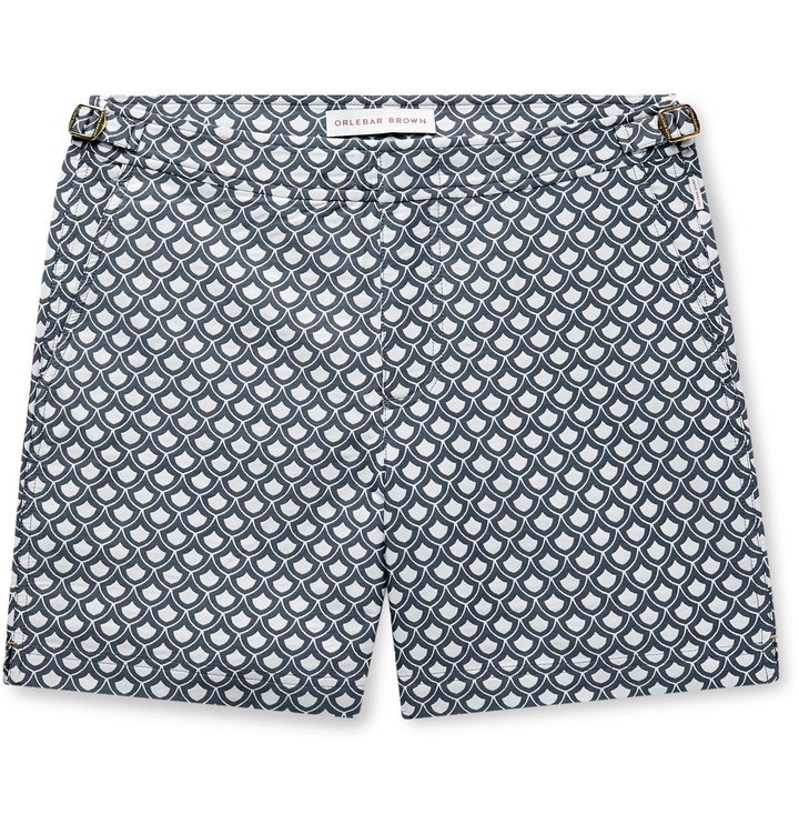 Photo: Orlebar Brown - Bulldog X Mid-Length Jacquard Swim Shorts - Gray