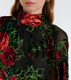 Rodarte Floral devoré velvet gown
