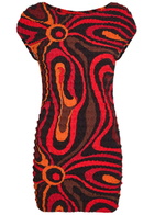 Pucci Printed Seersucker Mini Dress Orange
