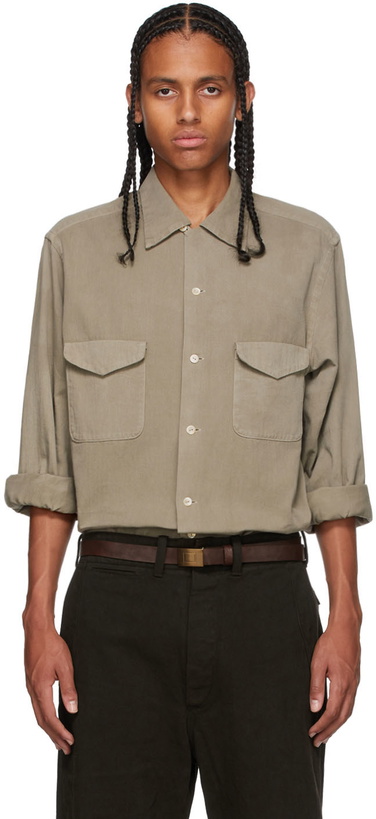 Photo: Taiga Takahashi Grey Open Collar Shirt