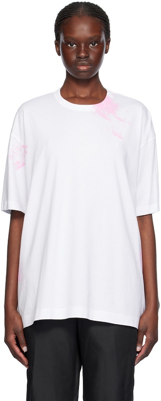 Photo: Comme des Garçons Shirt White Paint Splatter T-Shirt