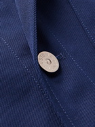 Stone Island - Logo-Appliquéd Gabardine Overshirt - Blue
