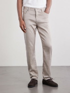 Zegna - Straight-Leg Linen and Cotton Jeans - Neutrals