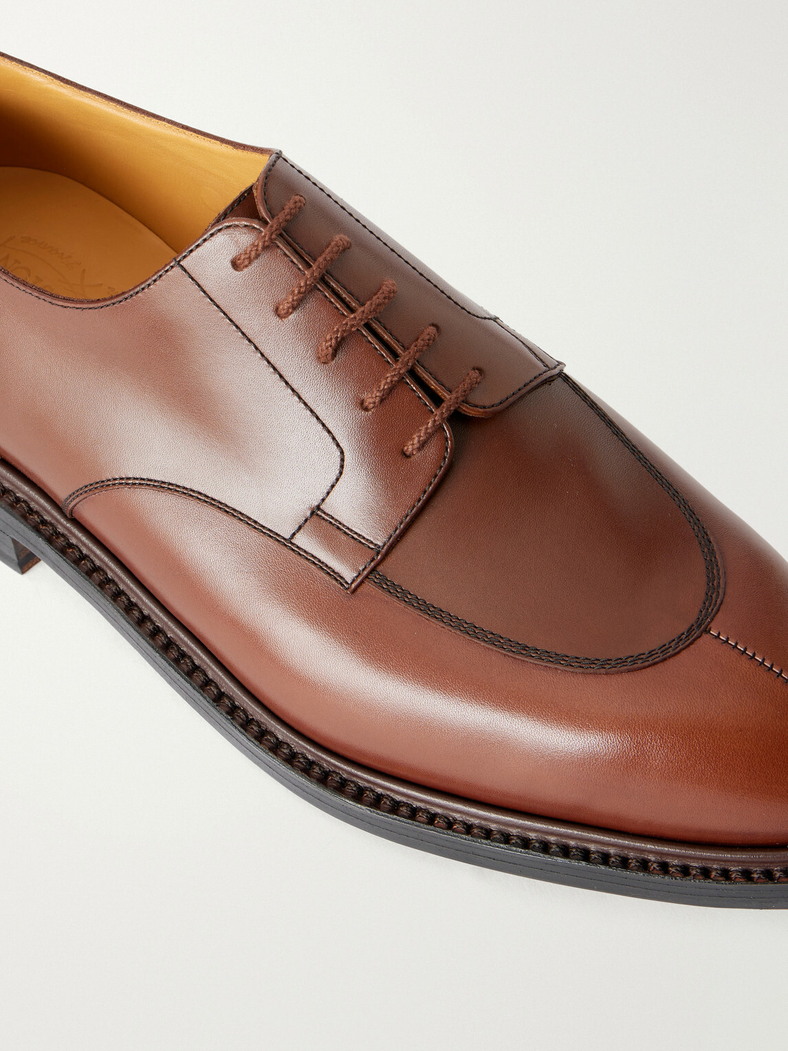 J.M. Weston - Half Hunt Leather Derby Shoes - Brown