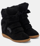 Isabel Marant Bekett 70 shearling-trimmed sneakers