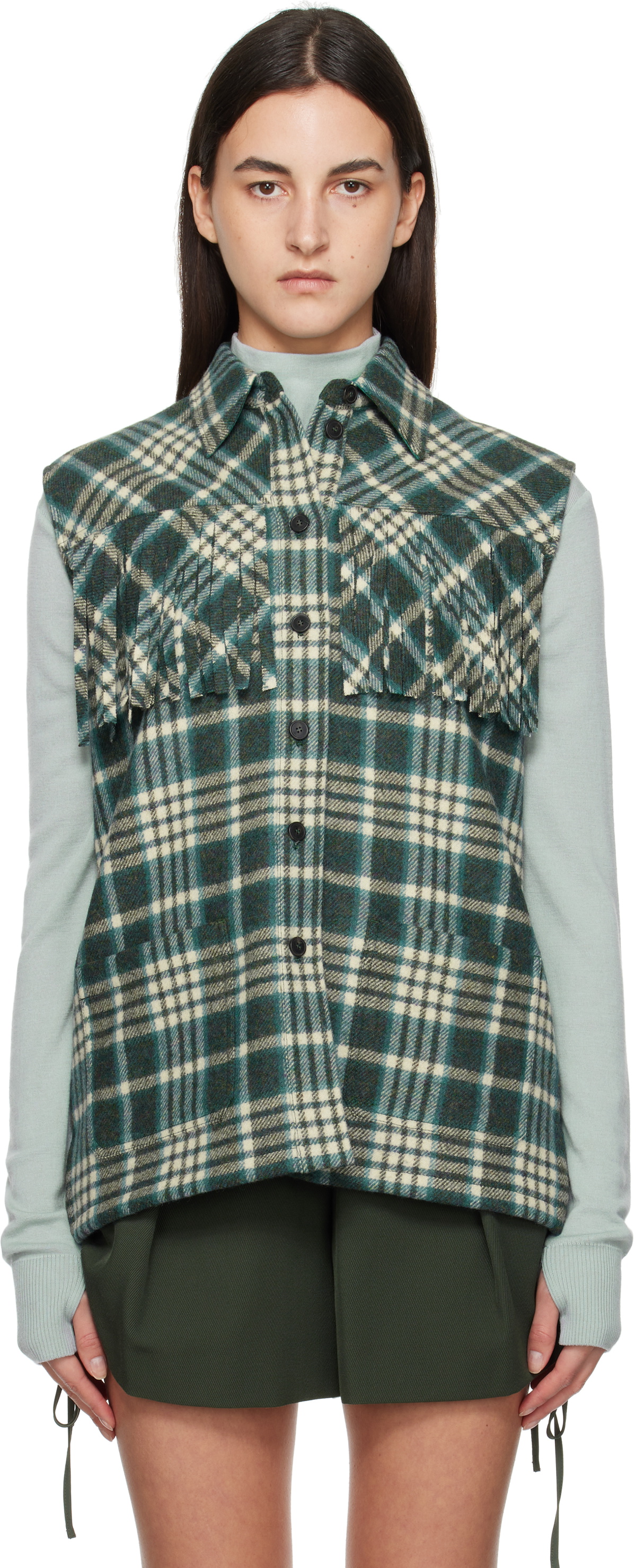 Weekend Max Mara Vicino Waistcoat In Jacquard Cotton Yarn