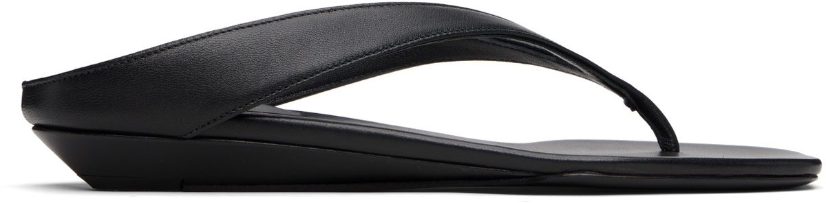 Loulou de Saison Black Coda Nappa Leather Sandals