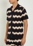Raith Primavera Wavy Crochet Cotton Shirt Black