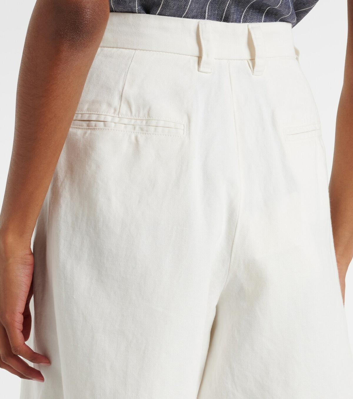 'S Max Mara Sole cotton and linen Bermuda shorts