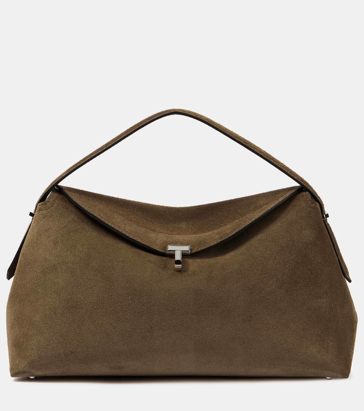 Toteme T-Lock suede tote bag