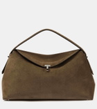 Toteme T-Lock suede tote bag