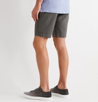 Officine Générale - Julian Slim-Fit Garment-Dyed Cotton and Linen-Blend Shorts - Black