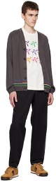 PS by Paul Smith Brown Striped Cardigan
