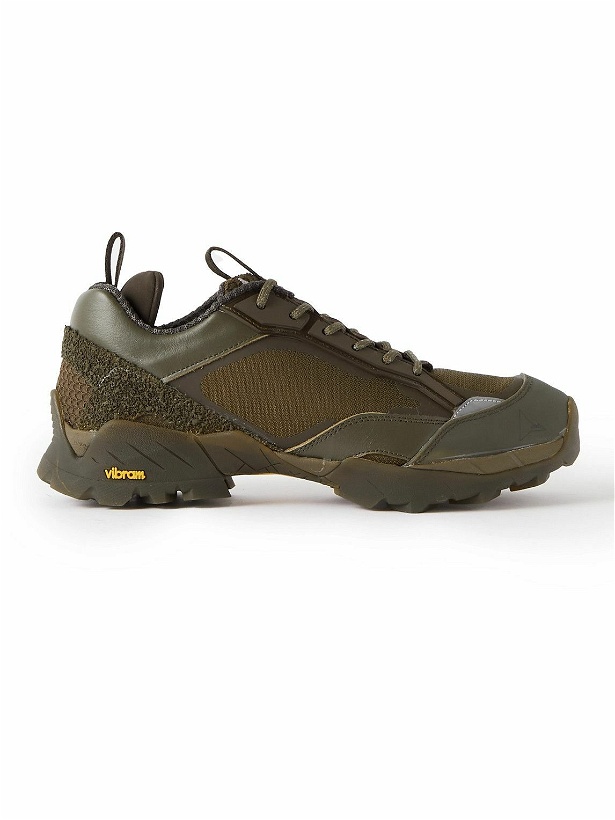 Photo: ROA - Lhakpa Rubber, Leather and Mesh Sneakers - Green