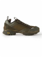 ROA - Lhakpa Rubber, Leather and Mesh Sneakers - Green