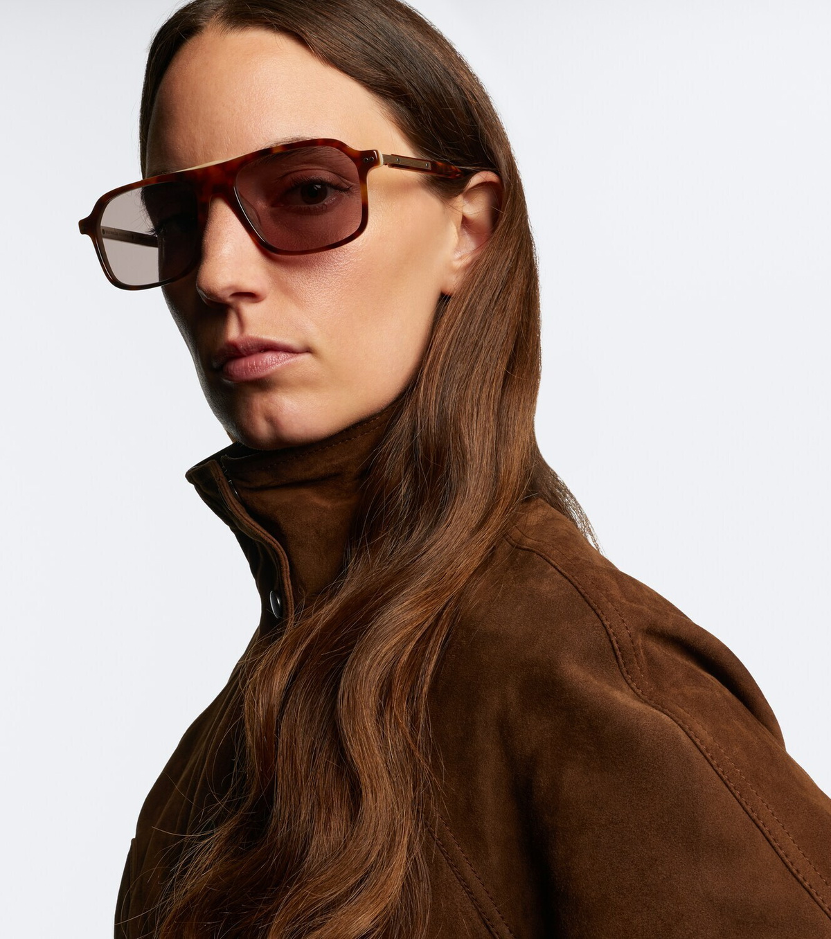 Brunello Cucinelli Sartorial Sunset rectangular sunglasses