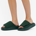 Gia Borghini Women's Scuba Velcro Strap Platform Slide in Cliff Green