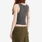 Entire Studios Women's Cropped Tank Top in Washed Black