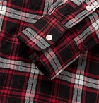 Officine Generale - Checked Cotton-Blend Flannel Shirt - Black