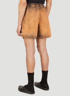 Acid Washed Shorts in Brown