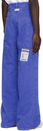 B1ARCHIVE Blue Wide Leg 5 Pocket Jeans