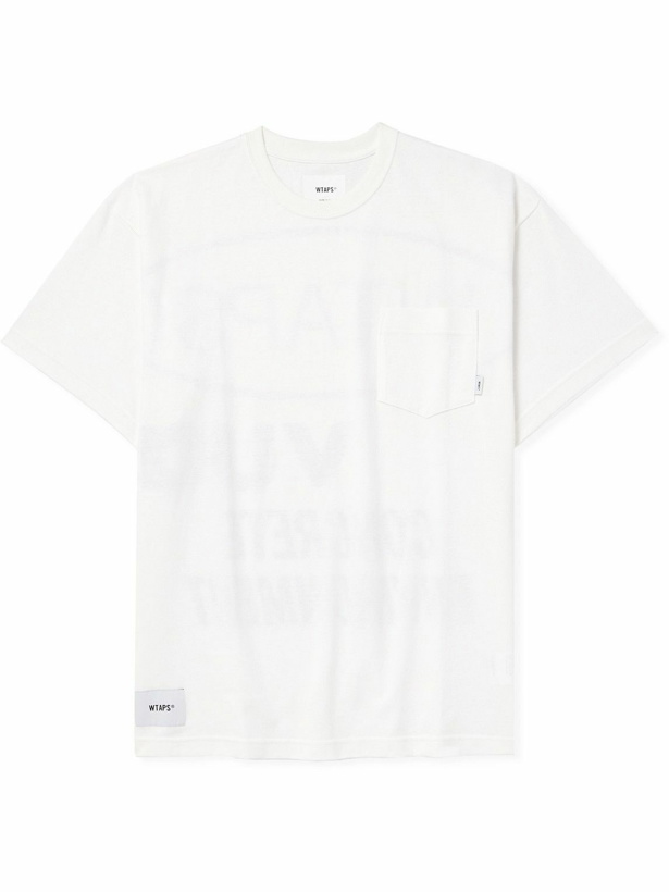 Photo: WTAPS - Logo-Appliquéd Printed Cotton-Jersey T-Shirt - White