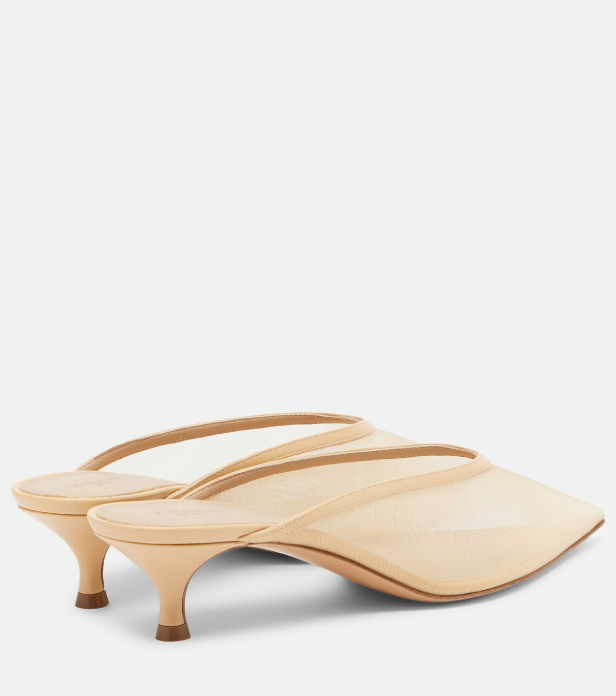 Le Monde Béryl Venetian leather-trimmed mules