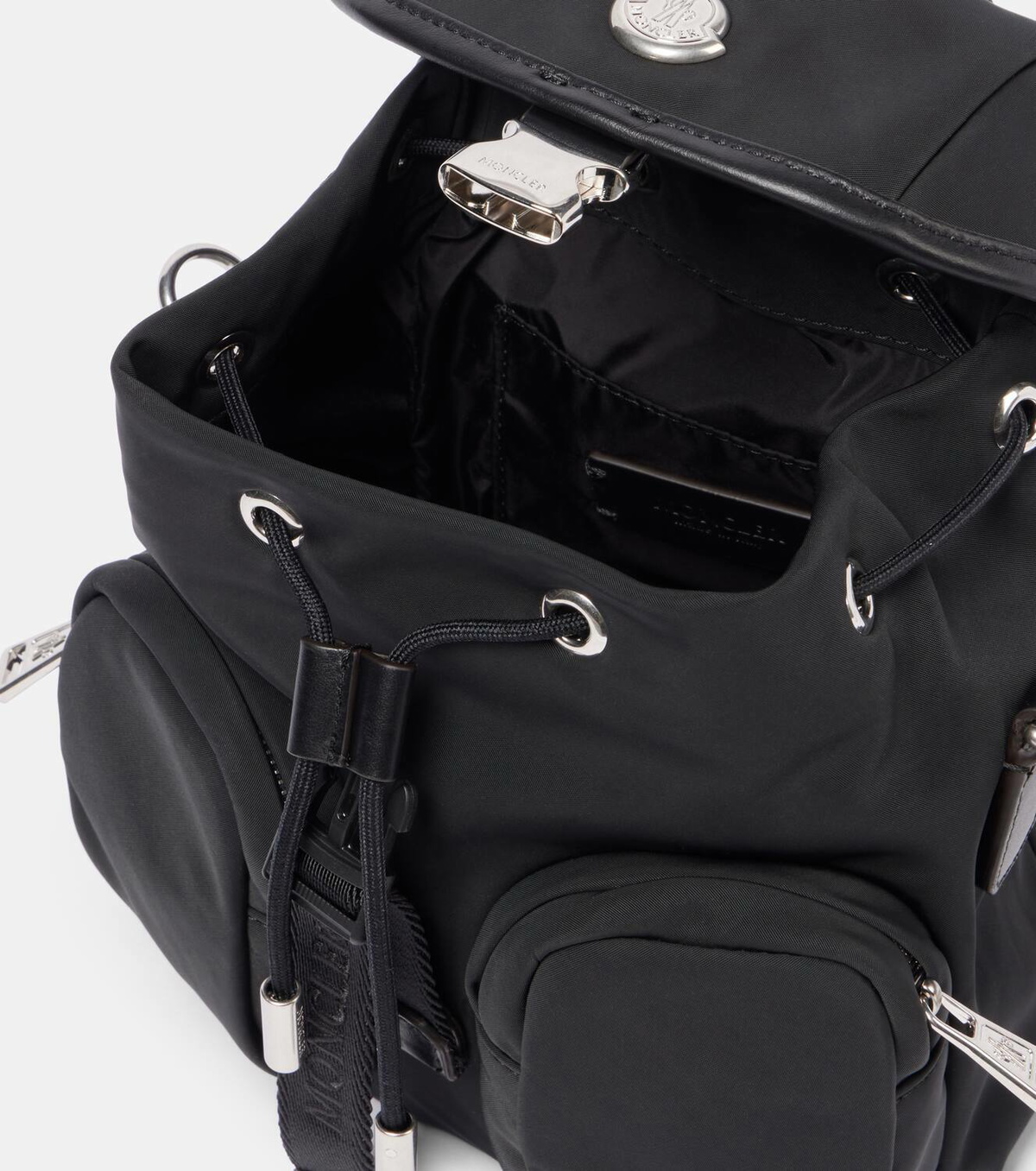 Moncler Trick Mini leather-trimmed crossbody bag