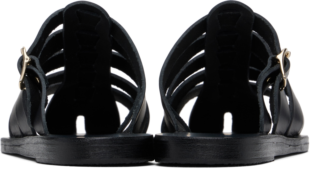 Ancient Greek Sandals Black Cosmia Sandals
