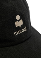 Isabel Marant Tomas Logo Cotton cap Black