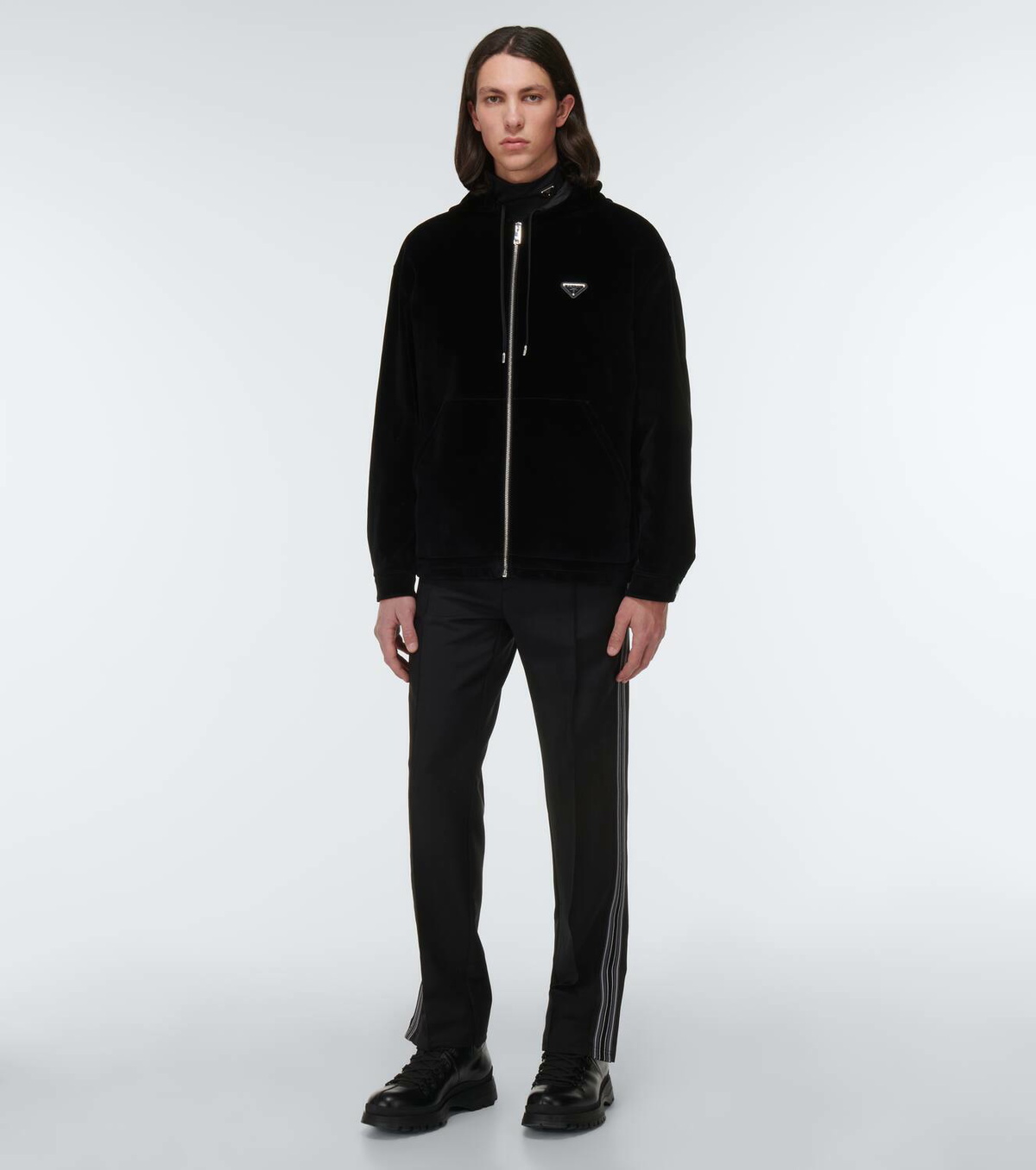 Prada Velour hooded sweatshirt Prada
