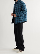 MARNI - Padded Checked Cotton and Virgin Wool-Blend Flannel Shirt Jacket - Blue - IT 44