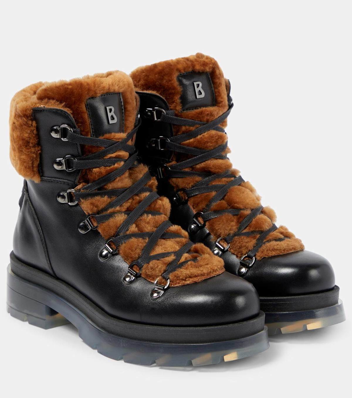 【Bogner】 Shearling-trimmedレザーブーツ Bogner Shearling-trimmed leather boots Bogner