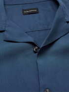Club Monaco - Camp-Collar TENCEL Lyocell Shirt - Blue