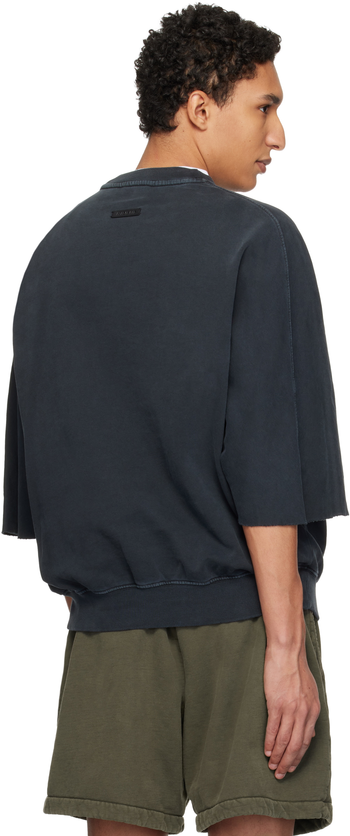 Fear of God Black 'Baseball' Cut Sleeve Sweatshirt