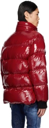 Dsquared2 Red Glossy Puff Kaban Down Jacket